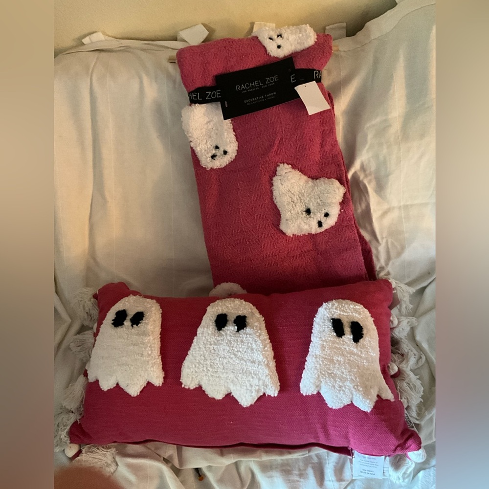 Rachel Zoe Ghost Blanket & Goblin Ghoul Pillow